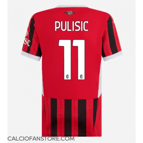 Maglia Calcio AC Milan Christian Pulisic #11 Prima Divisa Donna 2024-25 Manica Corta